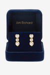 Jon Richard Gold Plated Cubic Zirconia Heart Drop Tennis Earrings