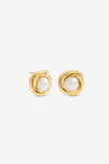 JON RICHARD GOLD PLATE AND PEARL STATEMENT EARRING