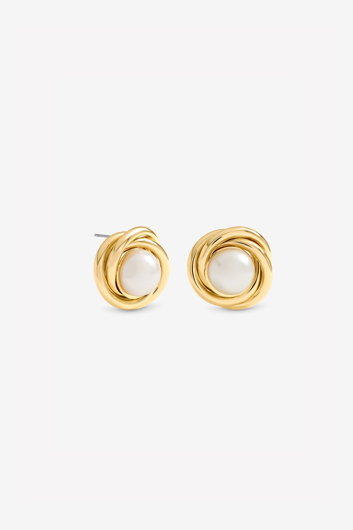 JON RICHARD GOLD PLATE AND PEARL STATEMENT EARRING
