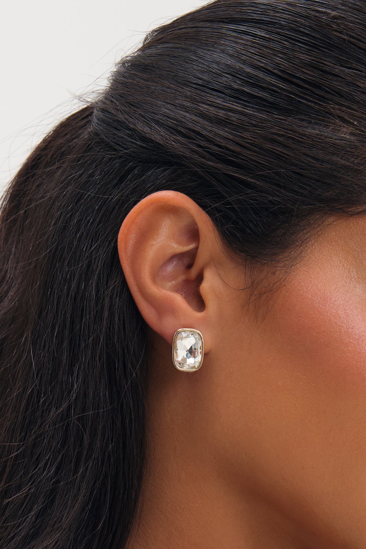 Jon Richard Gold Plated And Crystal Clip Earrings