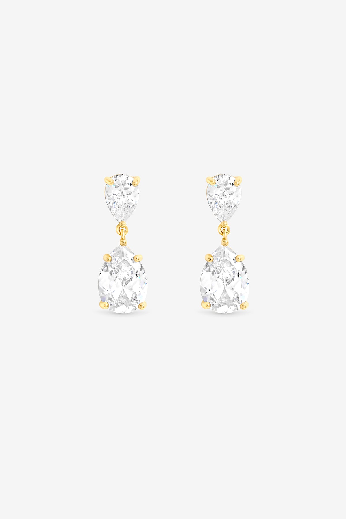 Jon Richard Gold Plated Crystal Peardrop Earrings