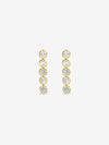Jon Richard Gold Plated Tennis Round Bezel Drop Earrings x