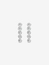 Jon Richard Silver Plated Tennis Round Bezel Drop Earrings