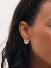 Jon Richard Gold Plated And Crystal Halo Heart Stud Earrings