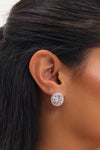Jon Richard Silver Plated And Crystal Statement Clip Earrings