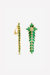 Jon Richard Gold Plated And Emerlad Statement Clip Earrings