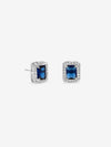 Jon Richard Rhodium Plated And Sapphire Perfume Bottle Earrings