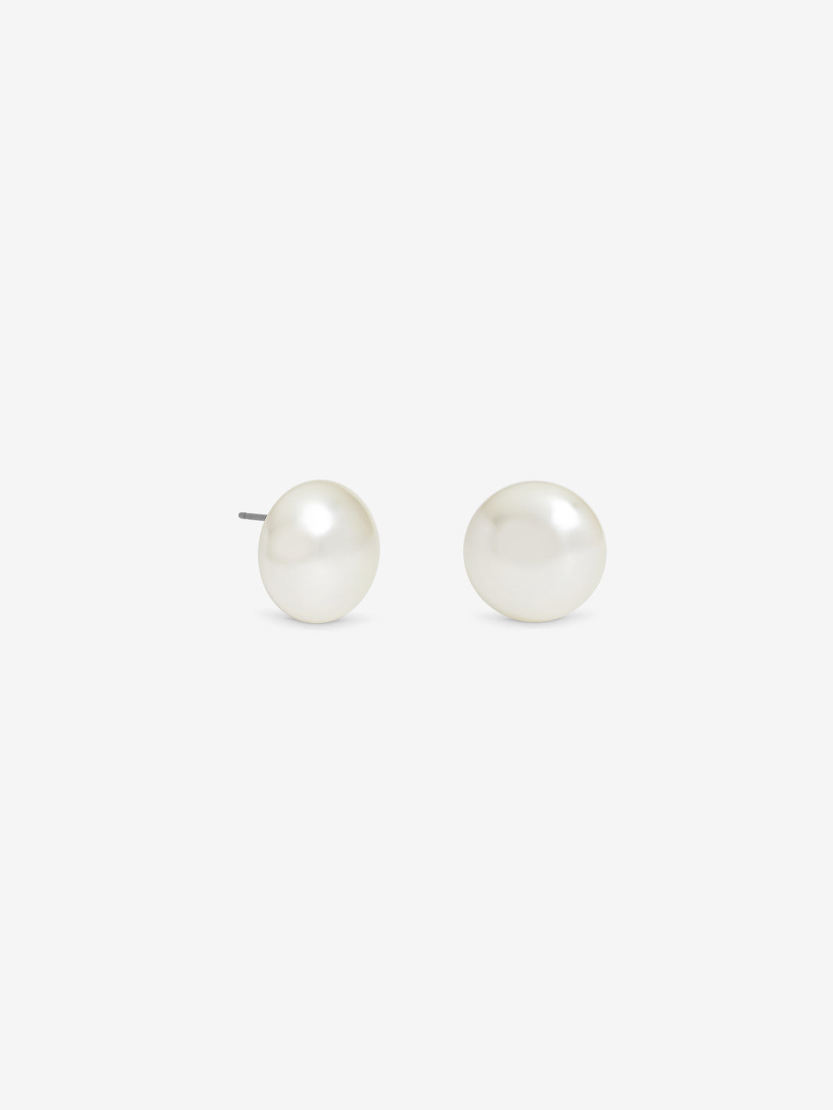 Jon Richard Cream 14mm Large Bouton Pearl Earrings