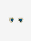 Jon Richard Gold Plated And Sapphire Heart Earrings