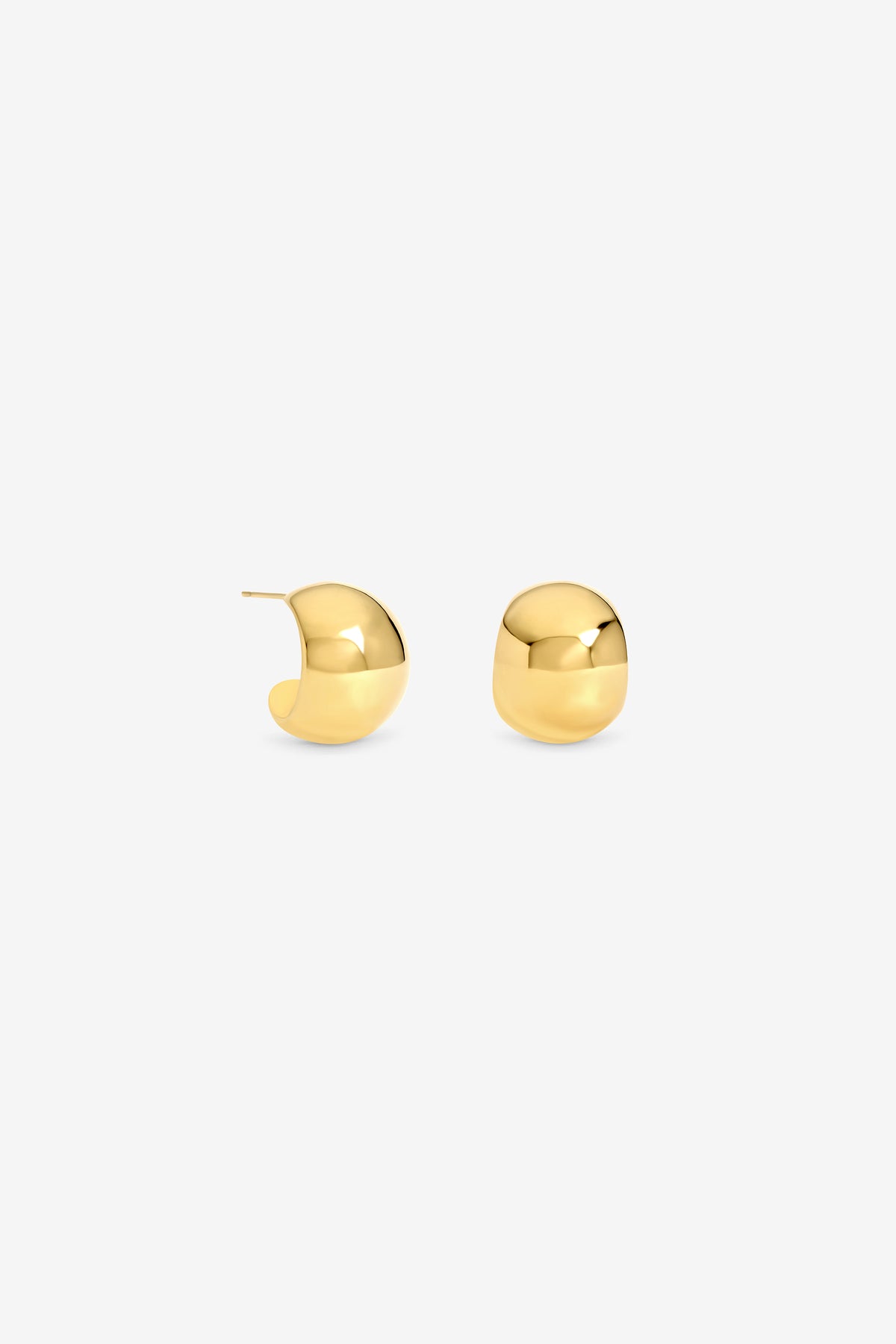 JON RICHARD GOLD PLATE WATERPROOF CHUBBY HOOP EARRINGS