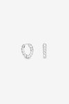 JON RICHARD PLATINUM PLATE WATERPROOF TWIST HOOP EARRING
