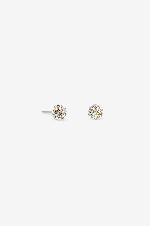 Jon Richard Gold Plated And Pave Ball Stud Earrings