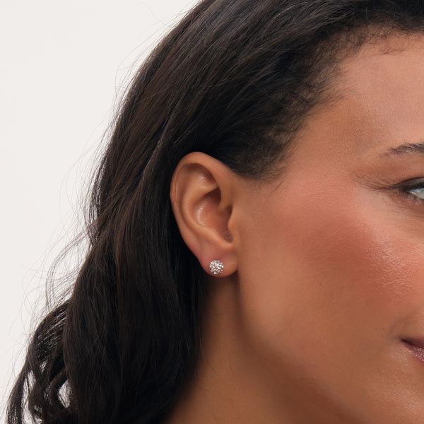 Jon Richard Gold Plated And Pave Ball Stud Earrings