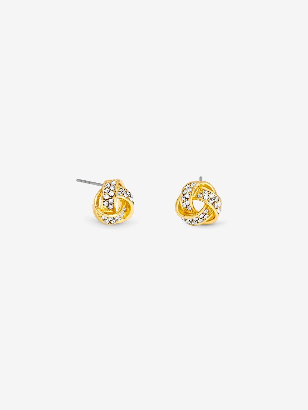Jon Richard Gold Plated Pave Knot Earrings