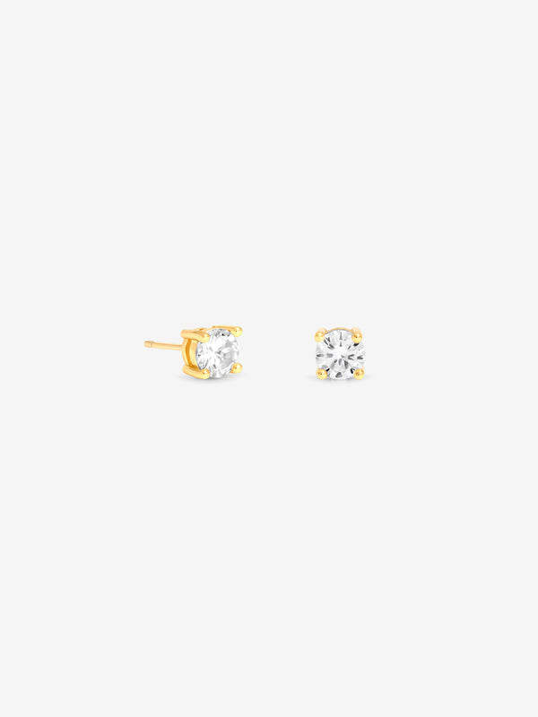 Jon Richard Gold Plated And Crystal Small Round Stud Earrings
