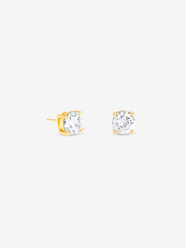 Jon Richard Gold Plated And Crystal Large Round Studs