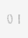 Jon Richard Platinum Plated Waterproof Tennis Hoop Earrings