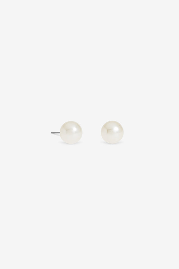 Jon Richard White Large 14mm Pearl Earrings