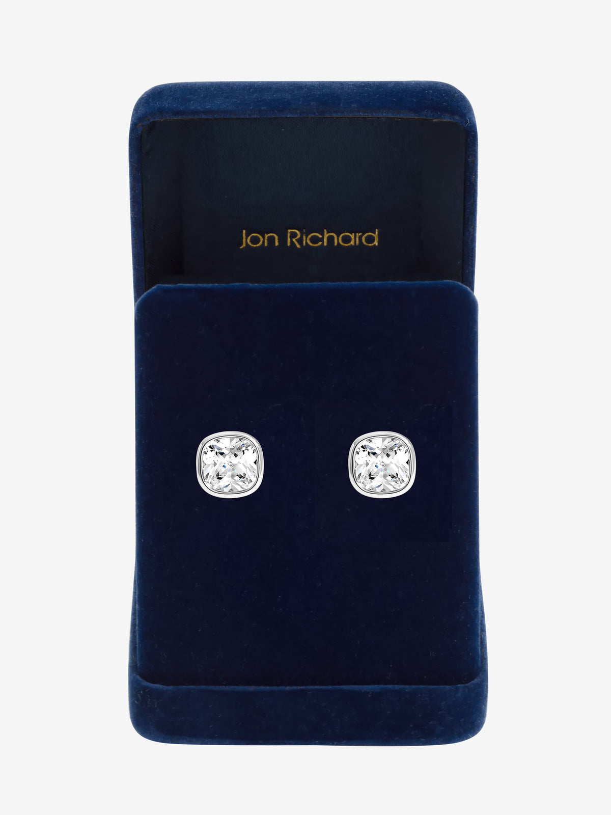 Jon Richard Silver Plated Crystal Bezel Studs
