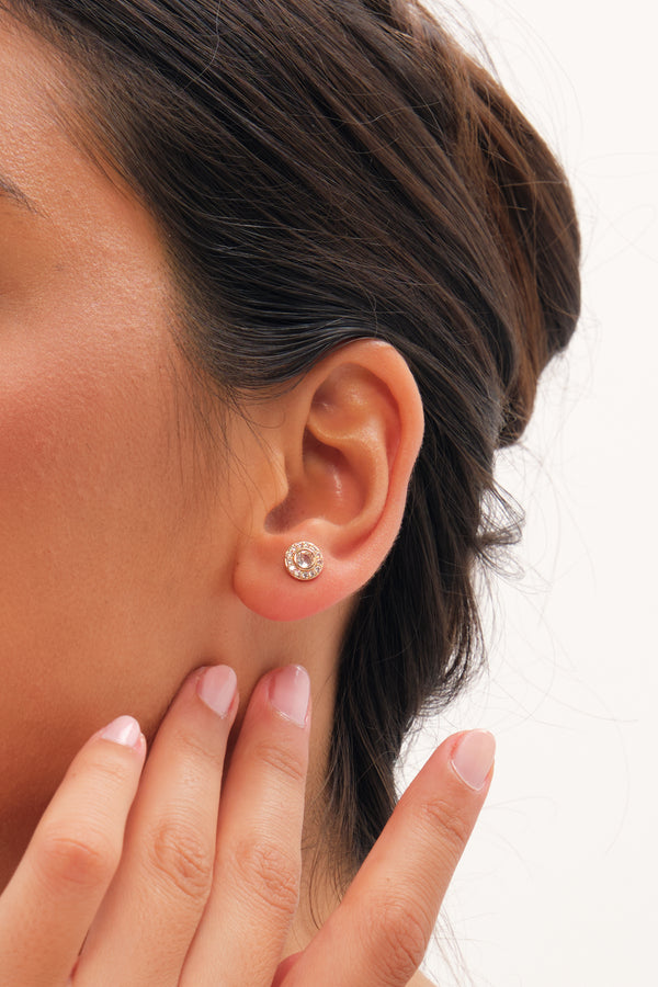 Jon Richard Gold Plated Mini Crystal Stud Earrings