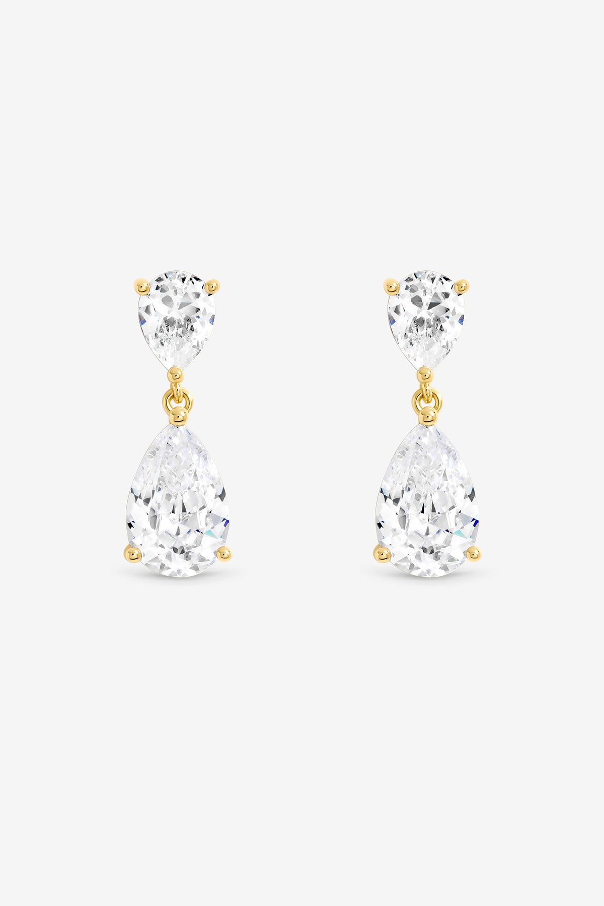 Jon Richard Gold Plated Pear Drop Earrings