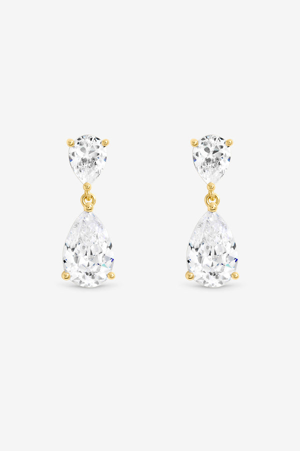Jon Richard Gold Plated Pear Drop Earrings