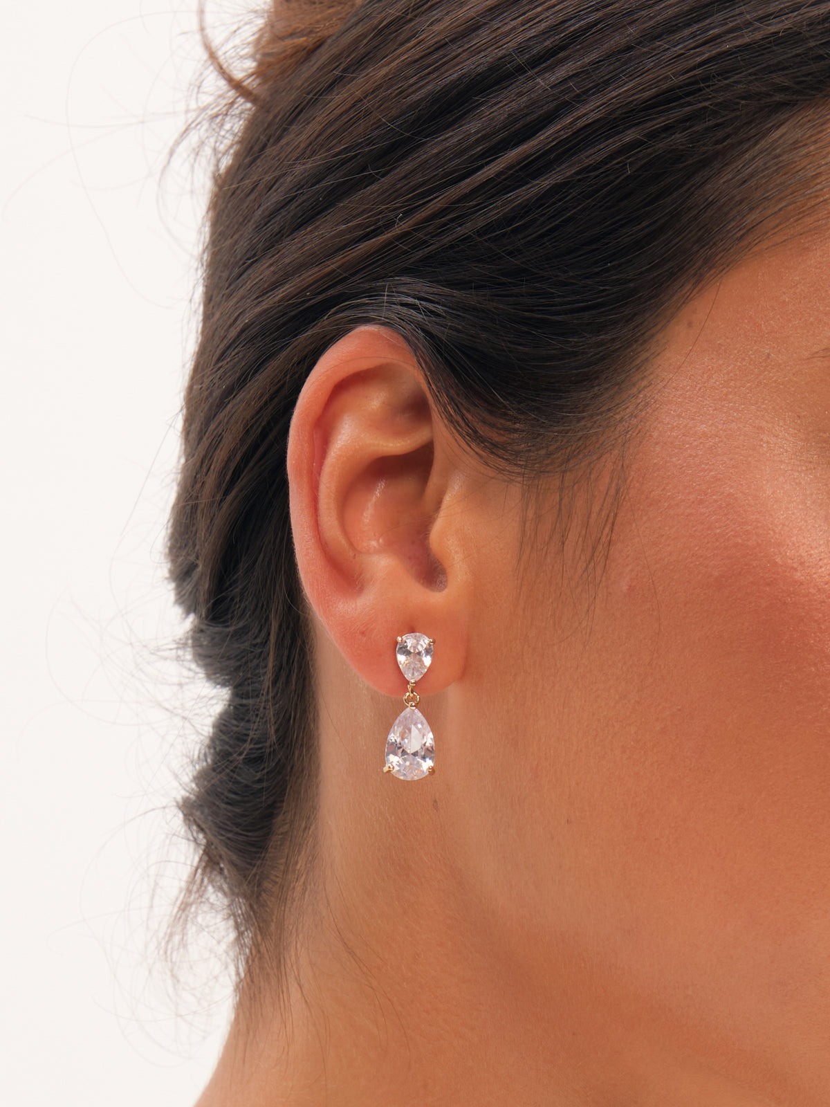 Jon Richard Gold Plated Pear Drop Earrings