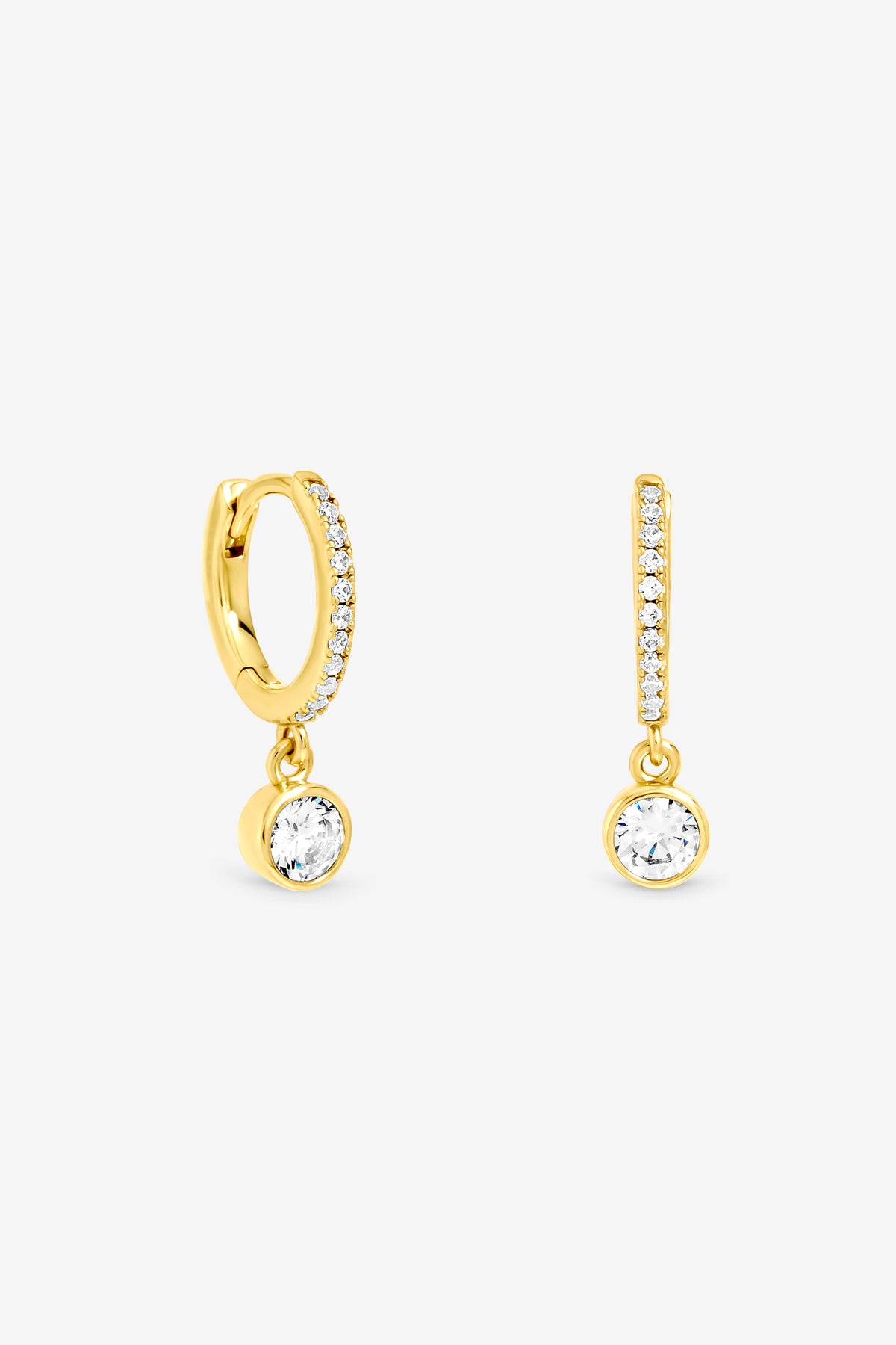 Jon Richard Gold Plated Mini Charm Hoop Earrings