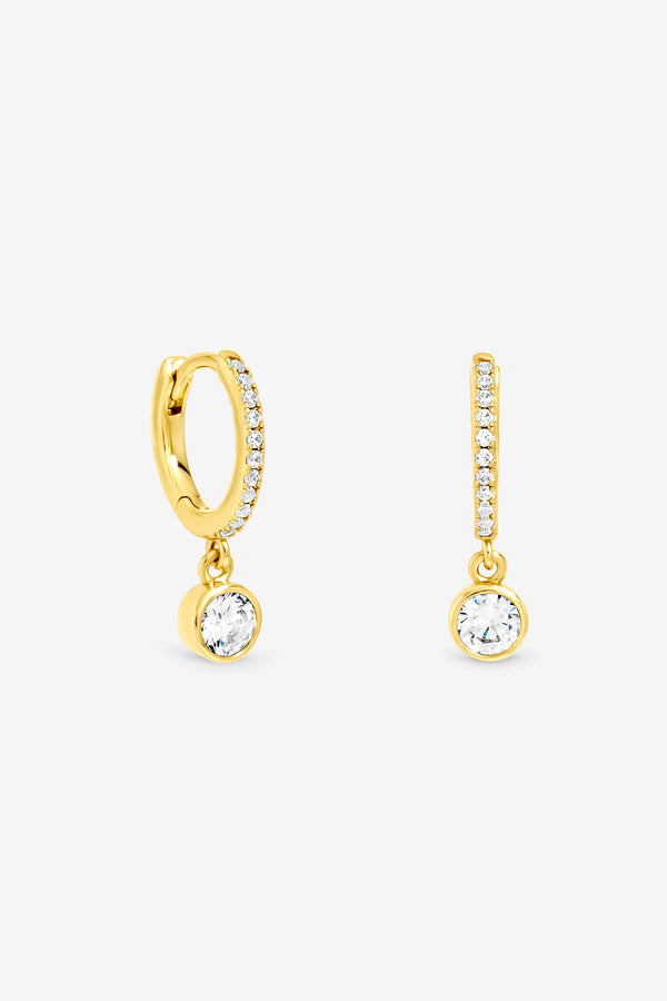 Jon Richard Gold Plated Mini Charm Hoop Earrings