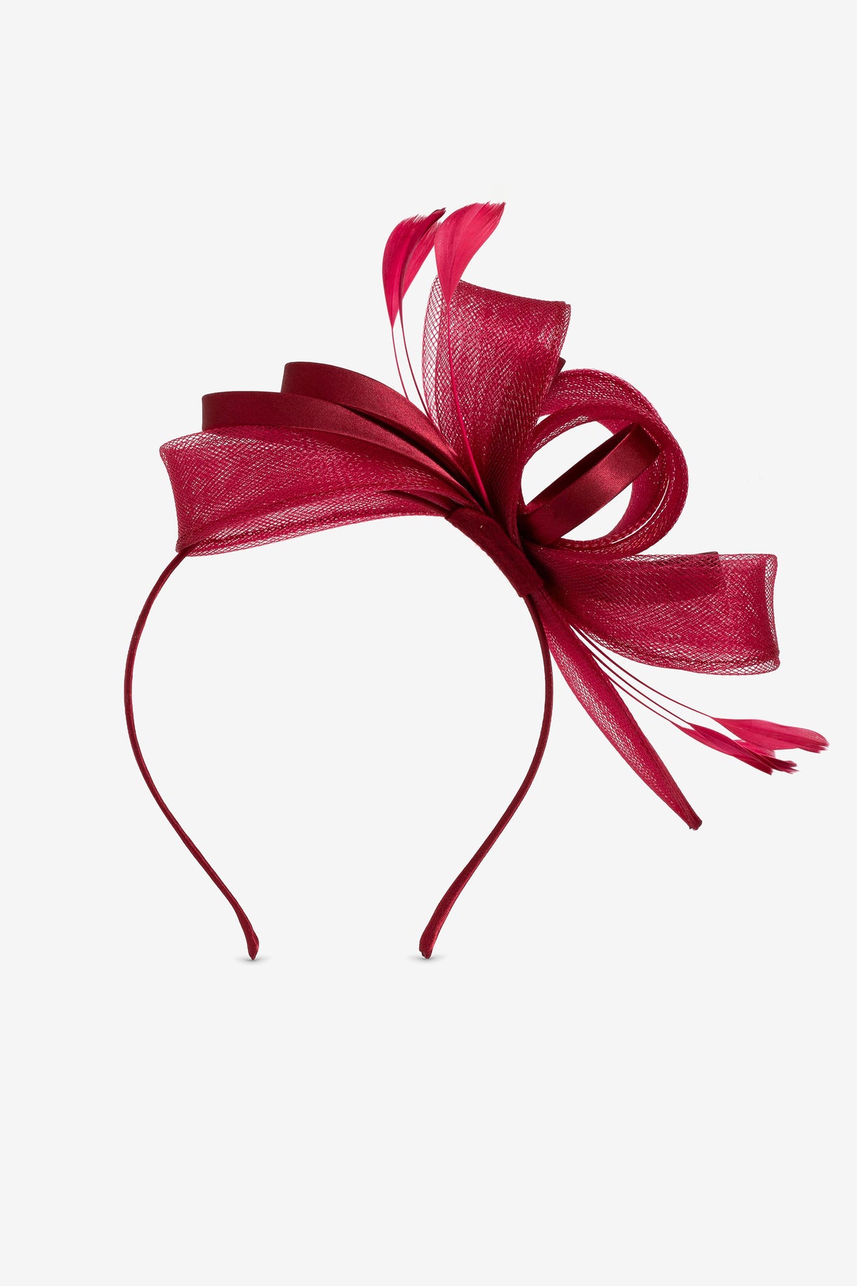 Jon Richard Burgundy Medium Fascinator Headband