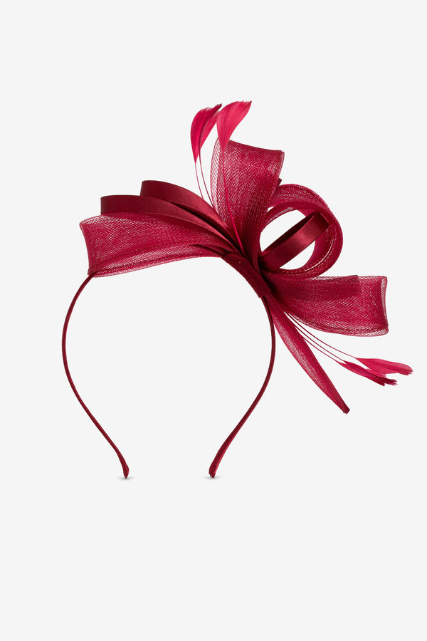 Jon Richard Burgundy Medium Fascinator Headband