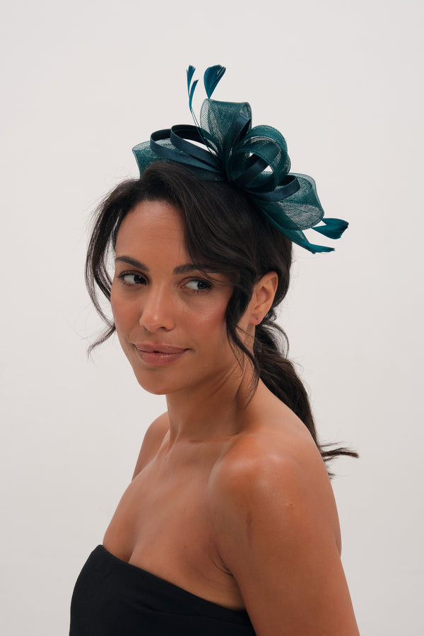 Jon Richard Emerald Medium Fascinator Headband