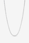Jon Richard Rhodium Plated and Cubic Zirconia Round Tennis Necklace