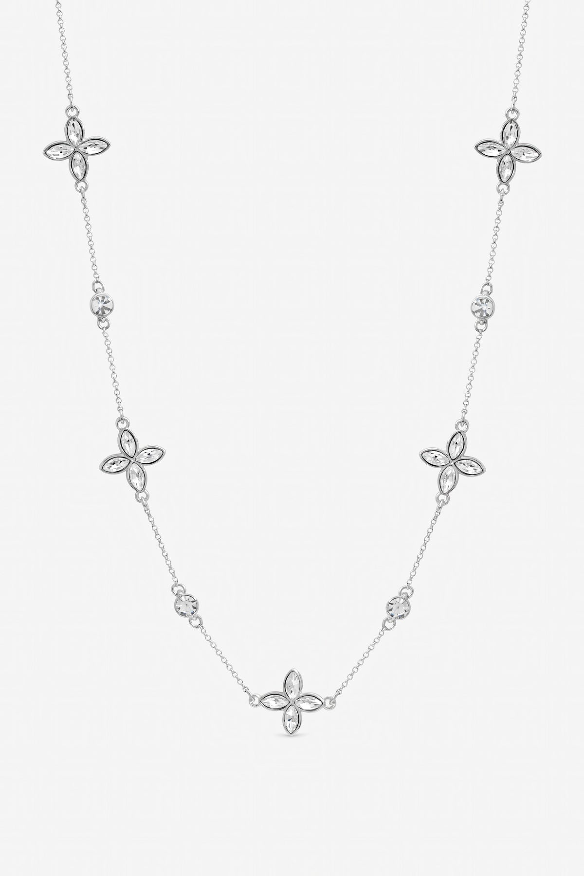 Jon Richard Silver Plated and Crystal Clover Allway