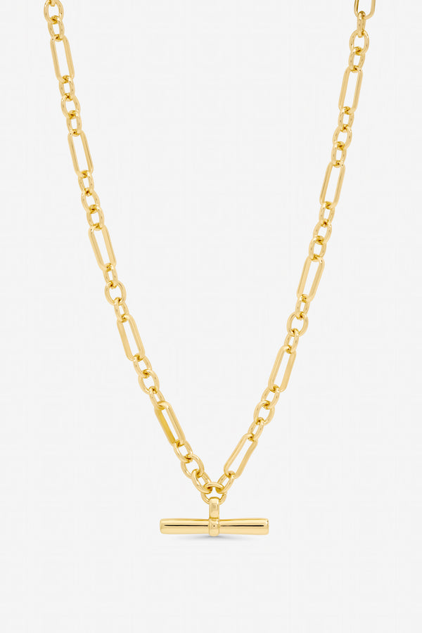 Jon Richard Gold Plated Luxe T-Bar Necklace