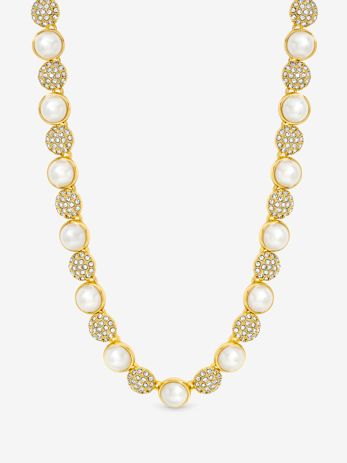 Jon Richard Gold Plated Pearl And Pave Necklace