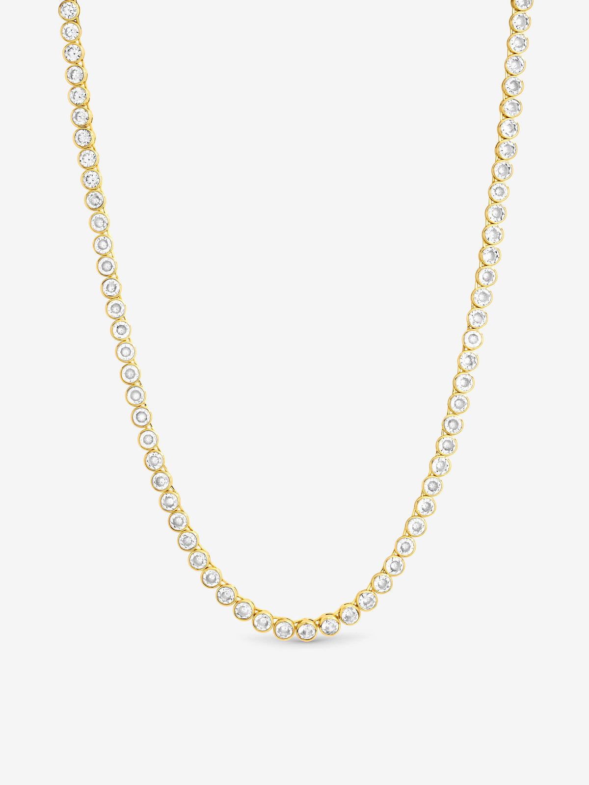 Jon Richard Gold Plated Tennis Round Bezel Necklace x