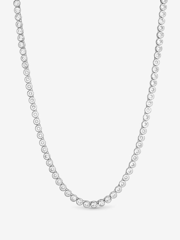 Jon Richard Silver Plated Tennis Round Bezel Necklace x