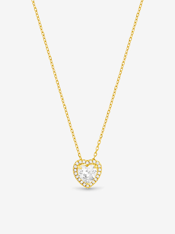 Jon Richard Gold Plated And Crystal Halo Heart Pendant