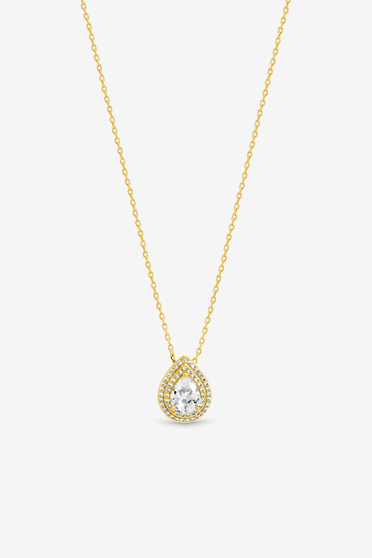 Jon Richard Gold Plated And Crystal Pear Drop Pendant