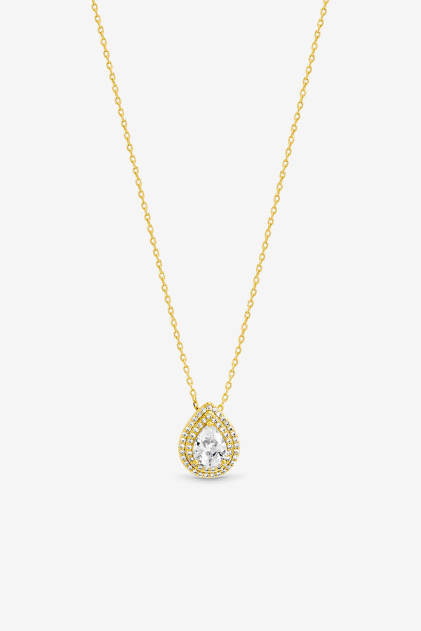 Jon Richard Gold Plated And Crystal Pear Drop Pendant