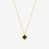 Jon Richard Gold Plated And Tiger Eye Clover Pendant