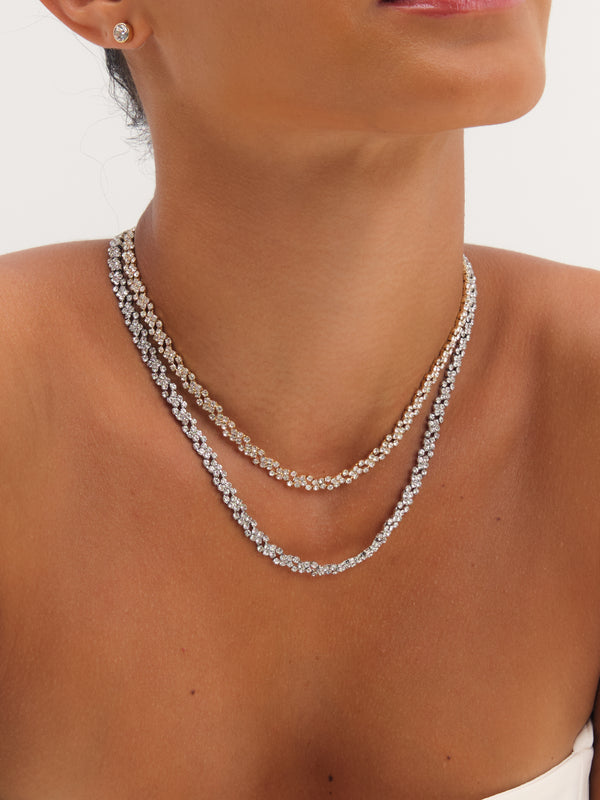 Jon Richard Gold Plated Crystal Fine Multi Stone Necklace