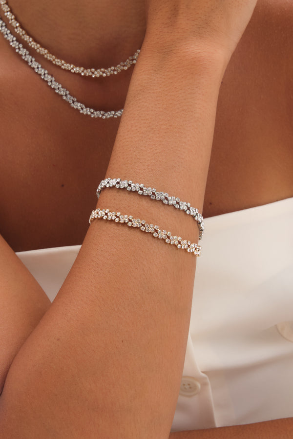 Jon Richard Gold Plated Crystal Fine Multi Stone Bracelet