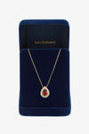 Jon Richard Gold Plated Cubic Zirconia Garnet Pear Pendant