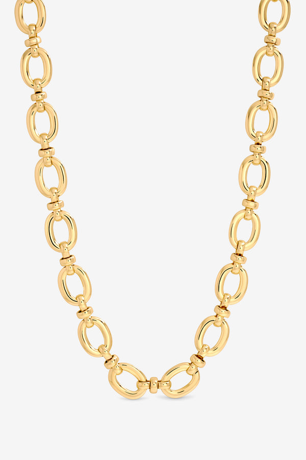 JON RICHARD GOLD PLATE OPEN LINK NECKLACE