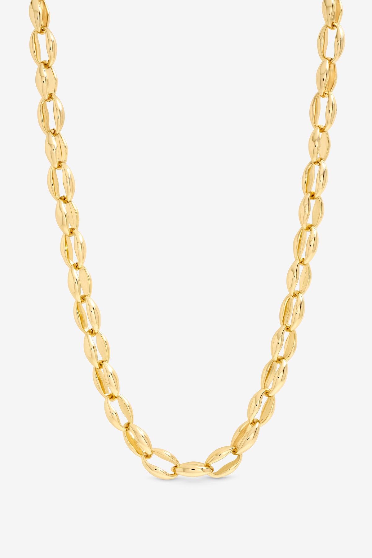 JON RICHARD GOLD PLATE AND OVAL LINK NECKLACE