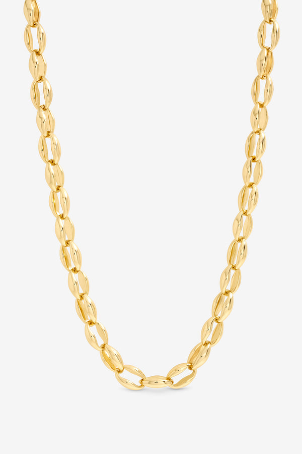 JON RICHARD GOLD PLATE AND OVAL LINK NECKLACE
