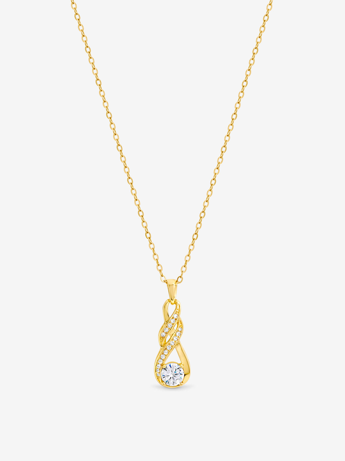 Jon Richard Gold Plated And Crystal Infinity Knot Pendant