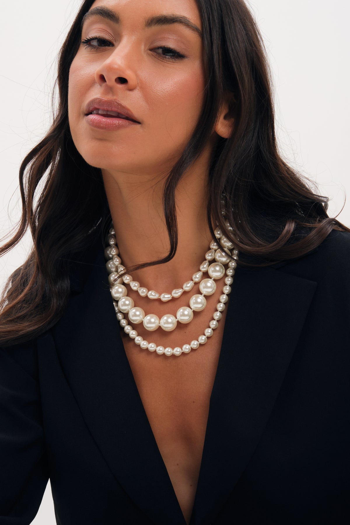Jon Richard Baroque Cream Pearl 16" Necklace
